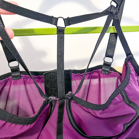 Torrid Purple Black Mesh Chemise 2X - Picture 3 of 7
